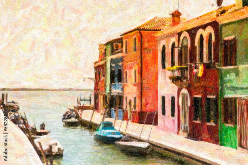 Obraz premium Burano - Venezia - dipinto ad olio