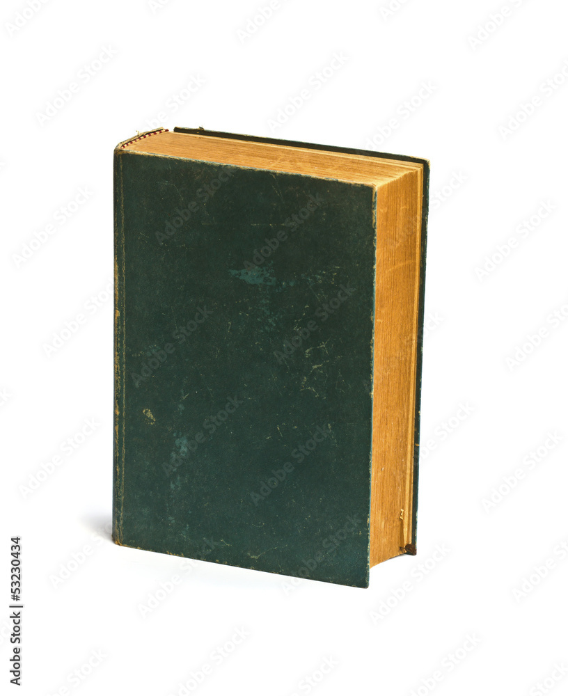 Old book isolated on white background.