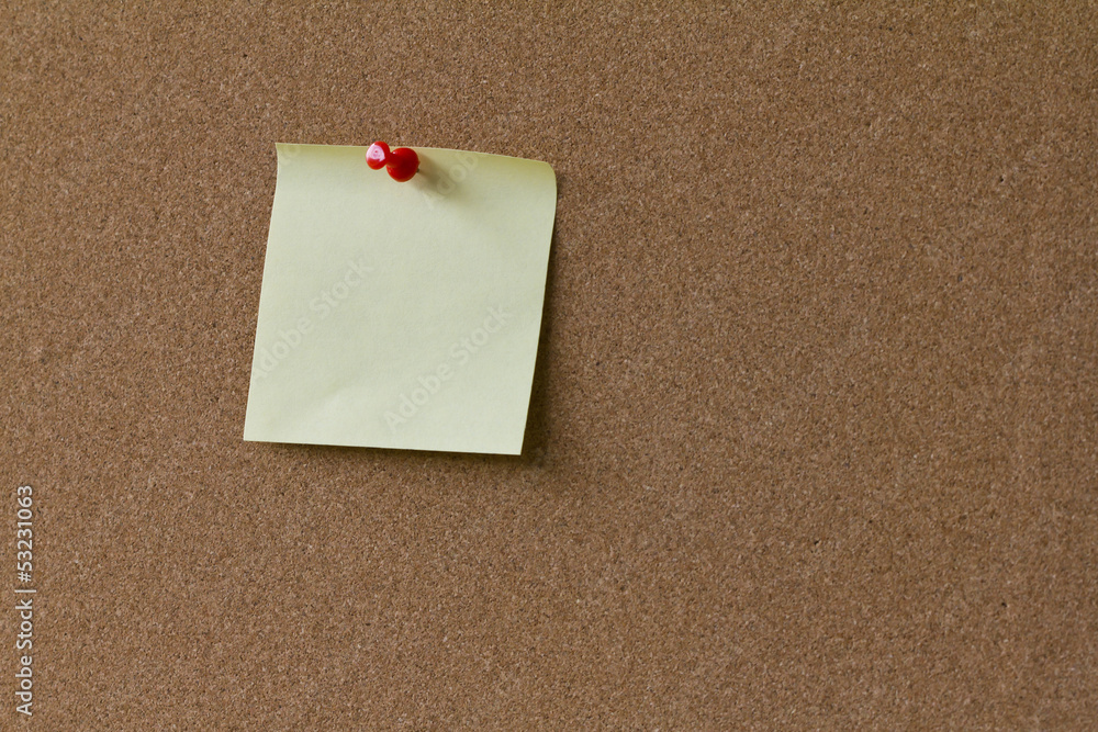 Cork board with blank notes Cork board with blank notes