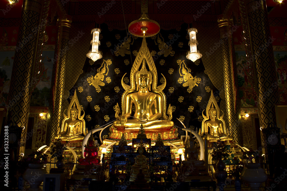 The buddha in wat nearamit vipusana Loei, Thailand