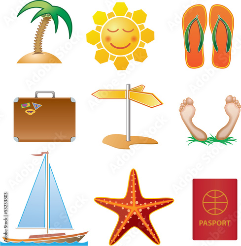 summer icons, sign