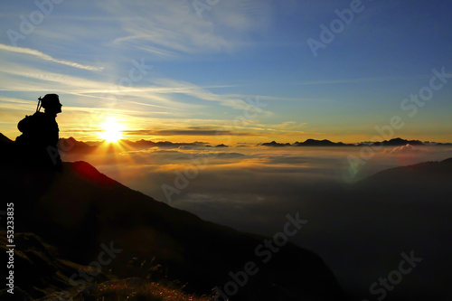 Sonnenaufgang in den S  dtiroler Dolomiten