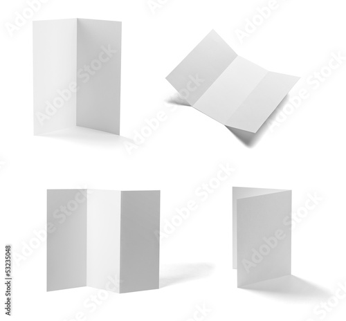 folded leaflet white blank paper template book © Lumos sp