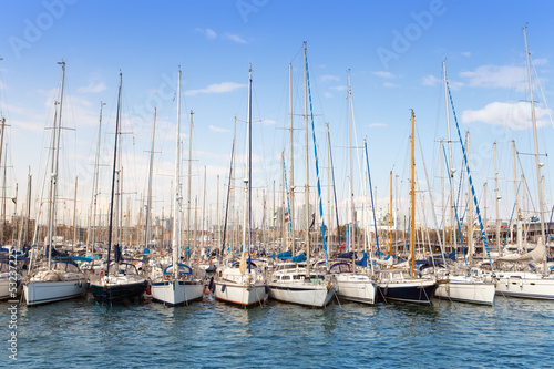yachts in harbor of Barcelona © Konstantin Kulikov