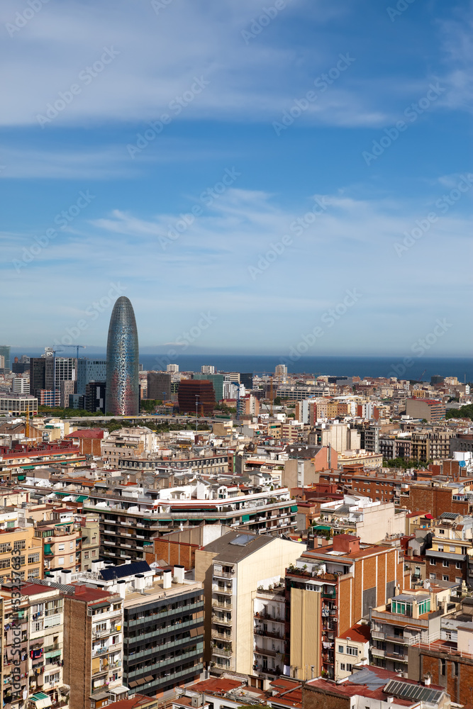 Naklejka premium Aerial view of Barcelona