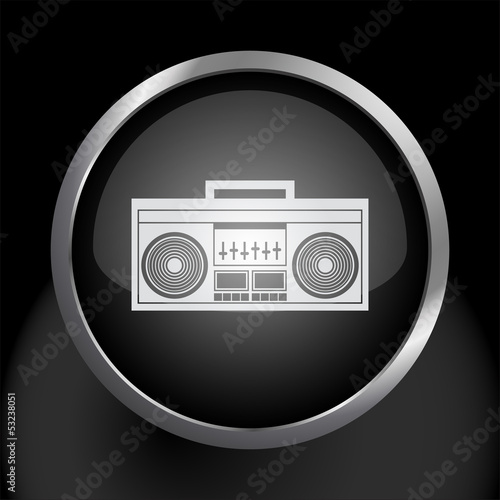 Boombox Music Radio Icon Symbol Vector