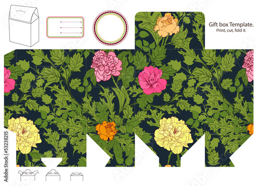 Gift box template