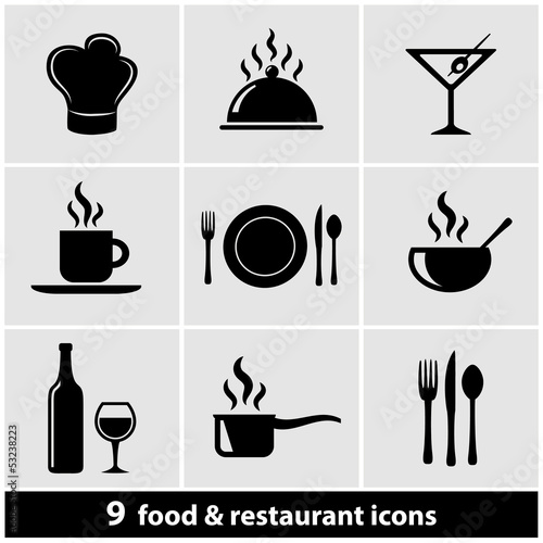 Food & Restaurant Icon Set