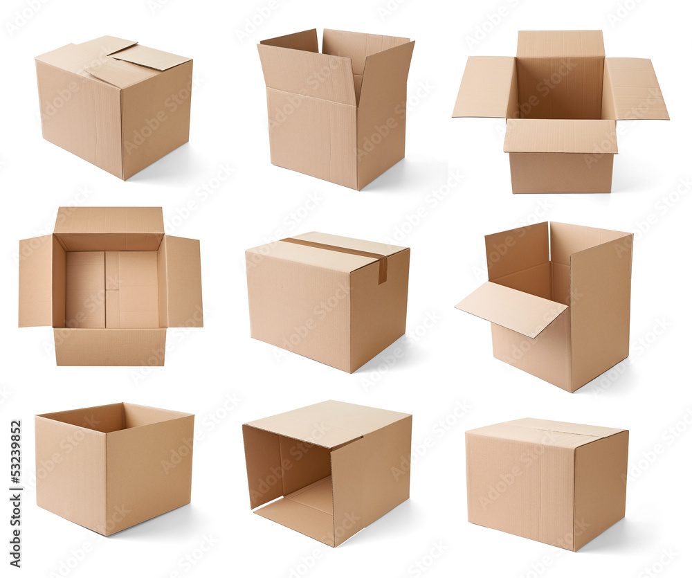 cardboard box package moving transportation delivery