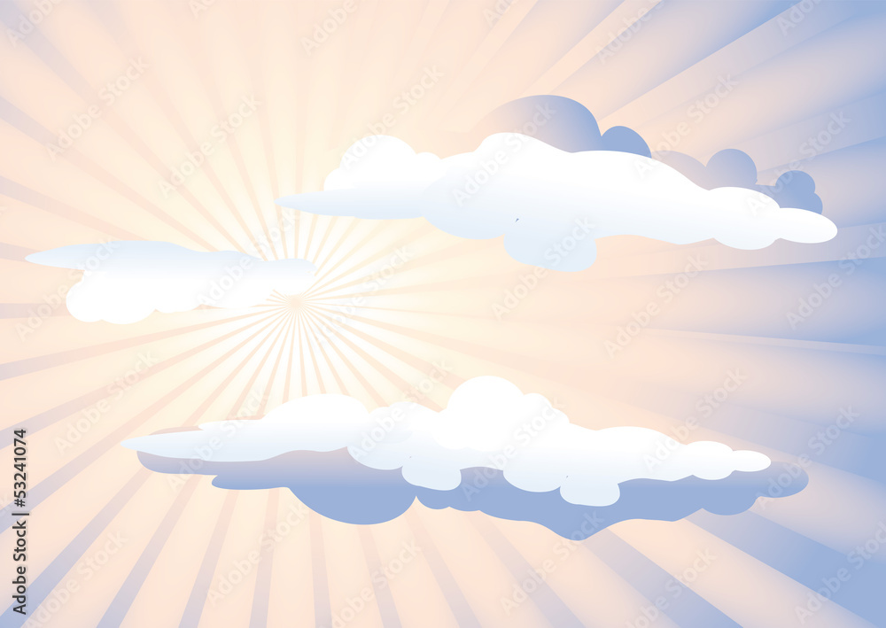 Fototapeta premium Sunshine and clouds