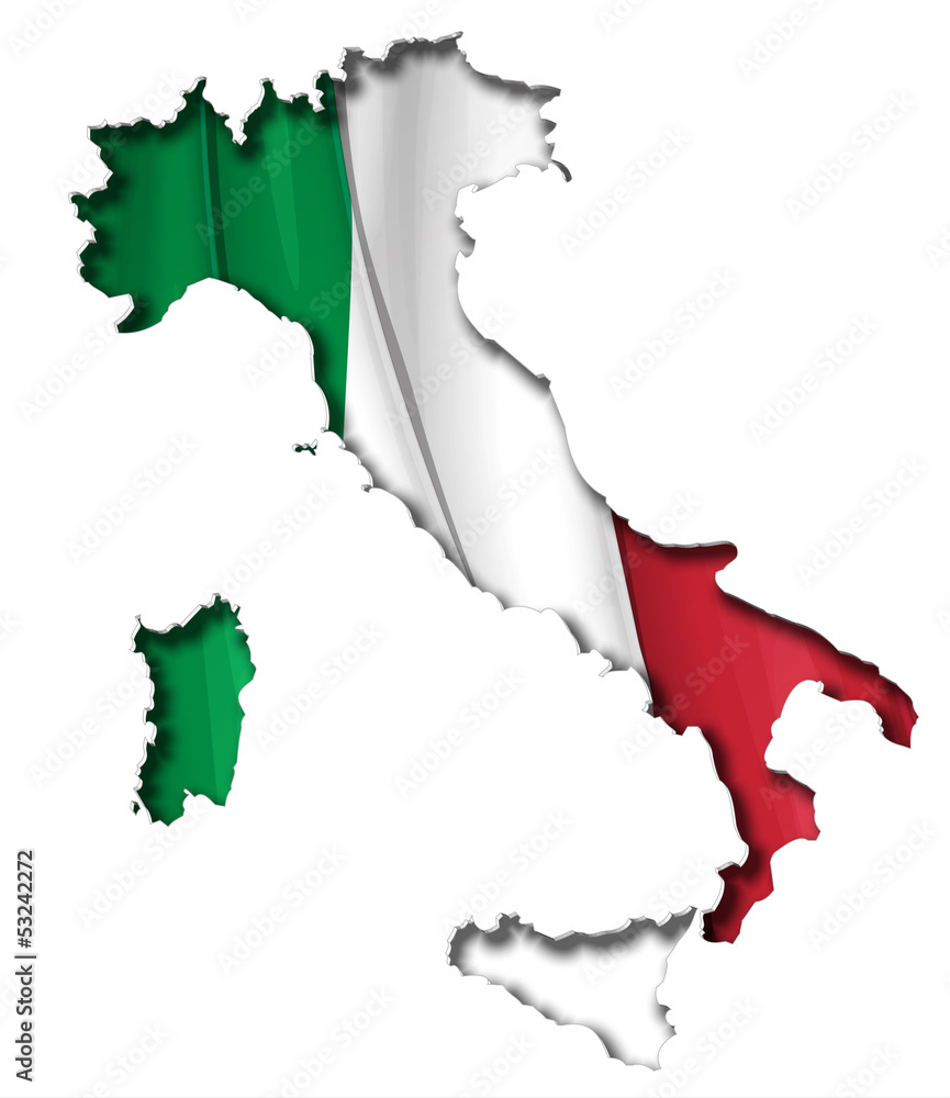 Italian Map-Flag