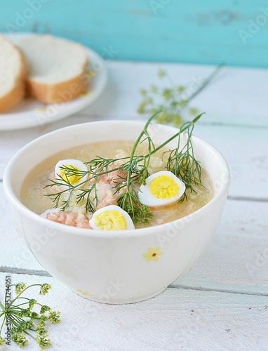 fish soup with eggs