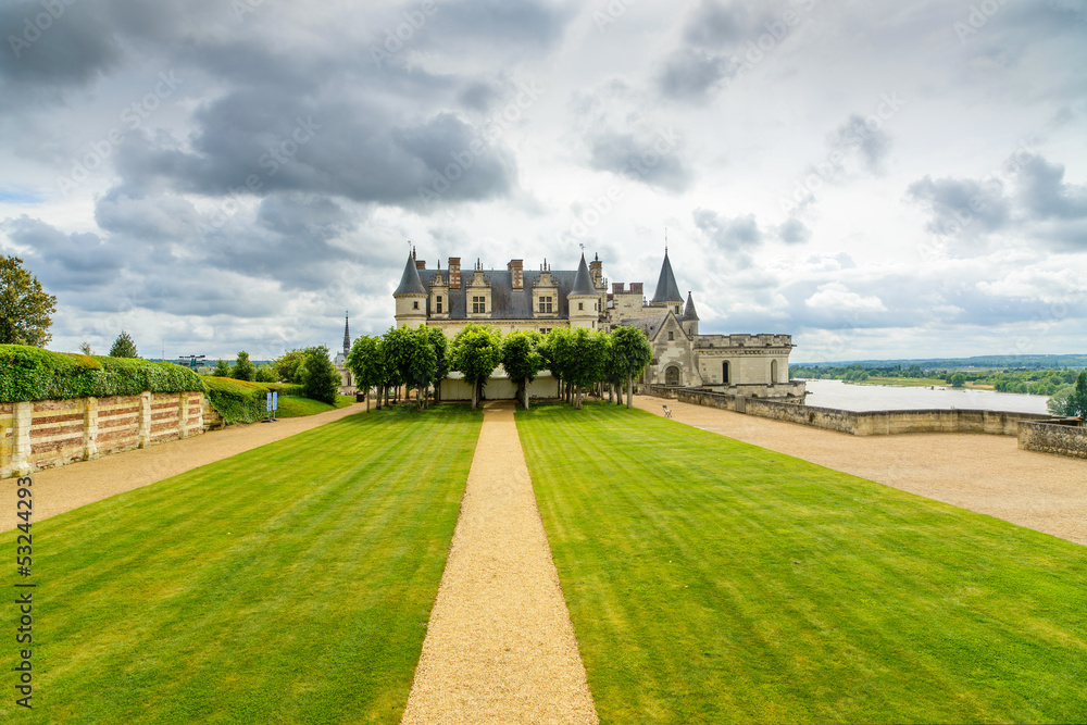 Chateau de Amboise medieval castle. Loire Valley, France
