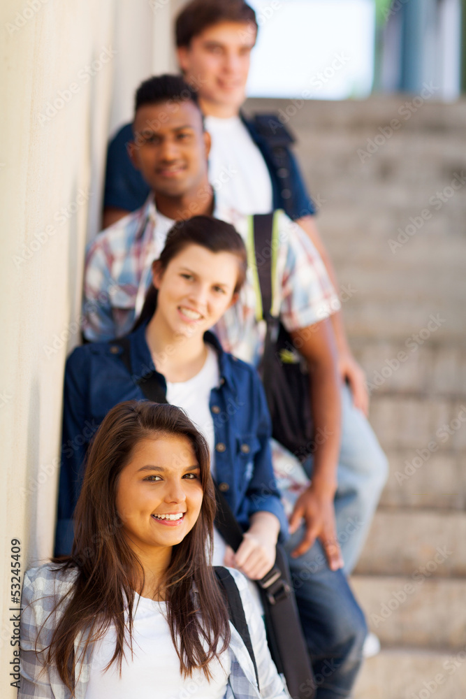 group of highschool girls and boys group of highschool girls and boys