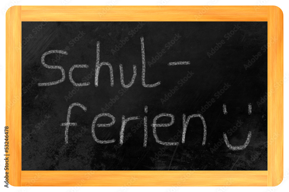 Fototapeta premium schulferien kreide auf tafel