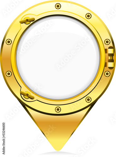 map pointer icon porthole shaped