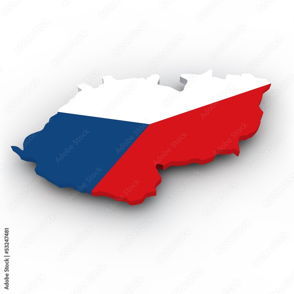 Obraz premium Czech republic map