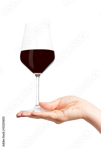 Glass of wine in hand