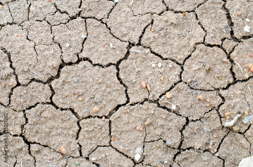 Closeup of dry soil.