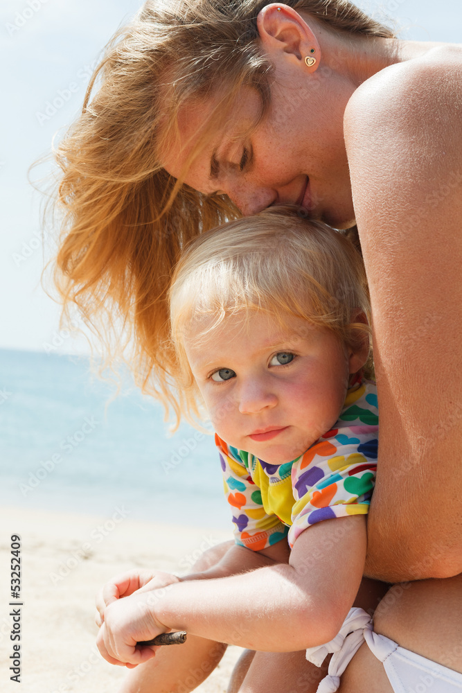 Mother with little nice daughter Mother with little nice daughter
