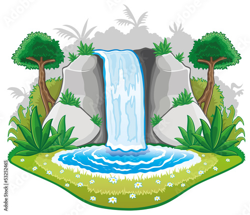 Cartoon waterwall.