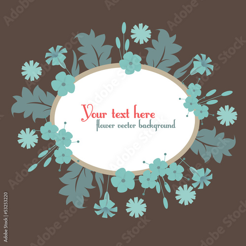 frame design with cartoon flowers.