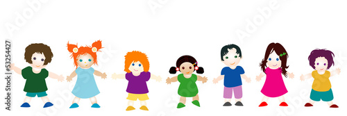 vector happy kids