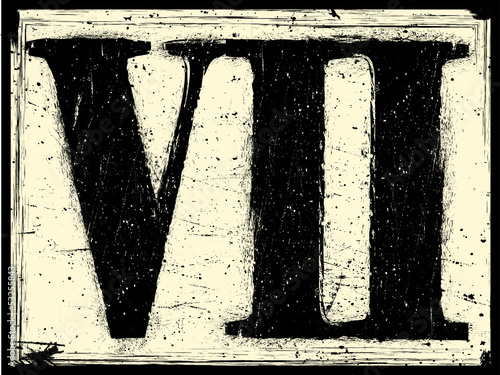 Grunge Roman numbers