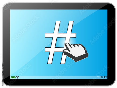 Tablette : Hashtag
