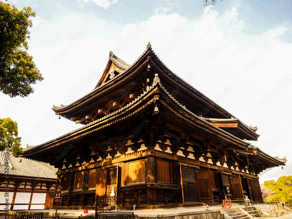 beautiful pavilion of Toji temple, Kyoto, Japan