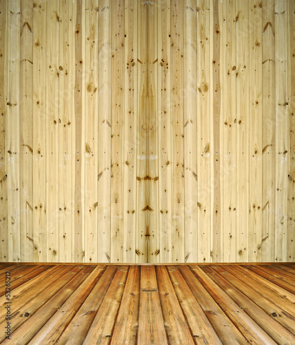 Abstract wooden room