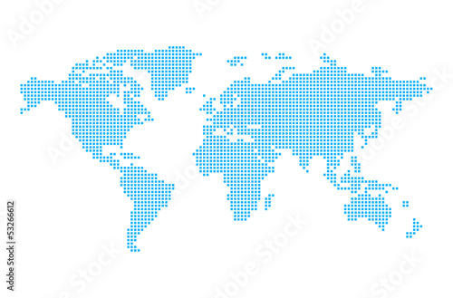 Carte du monde en pixels