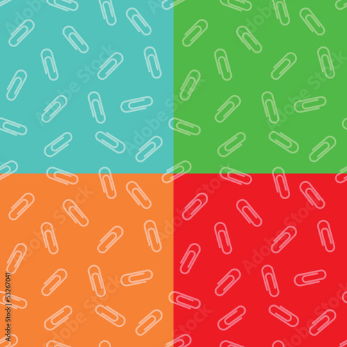 Seamless paper clip pattern set
