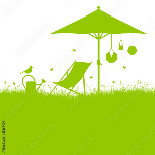 Summer Garden Canvas Chair Green