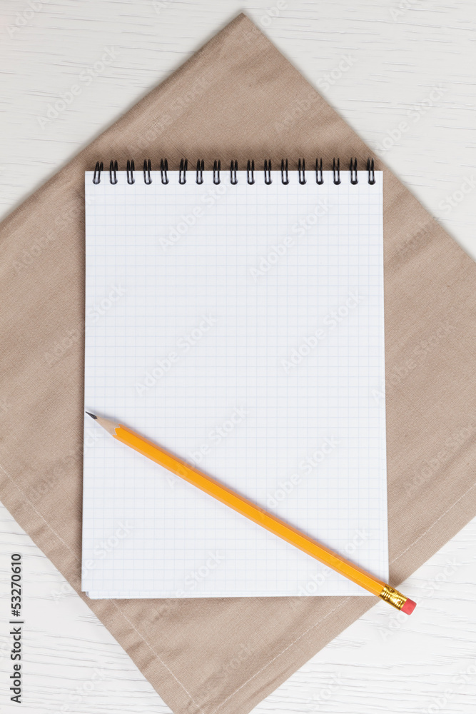 recipe notepad on wooden table recipe notepad on wooden table