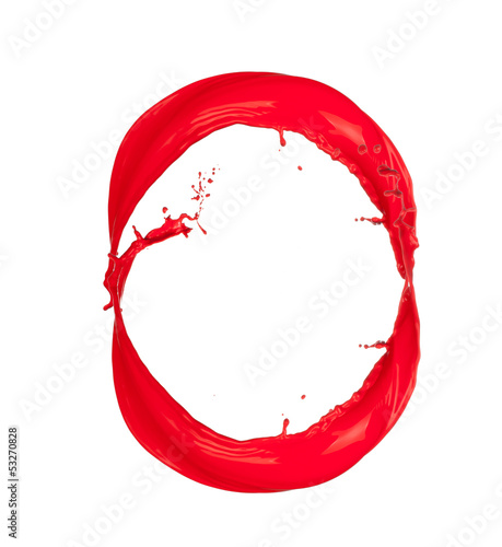 Red Liquid alphabet letter O