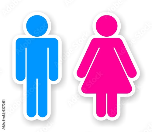stickers of toilet symbols