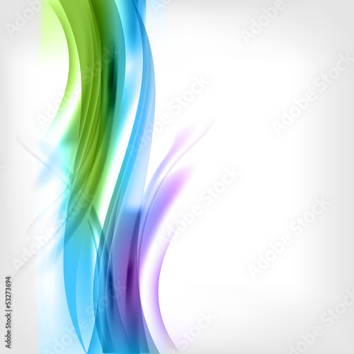Abstract colored wave on background