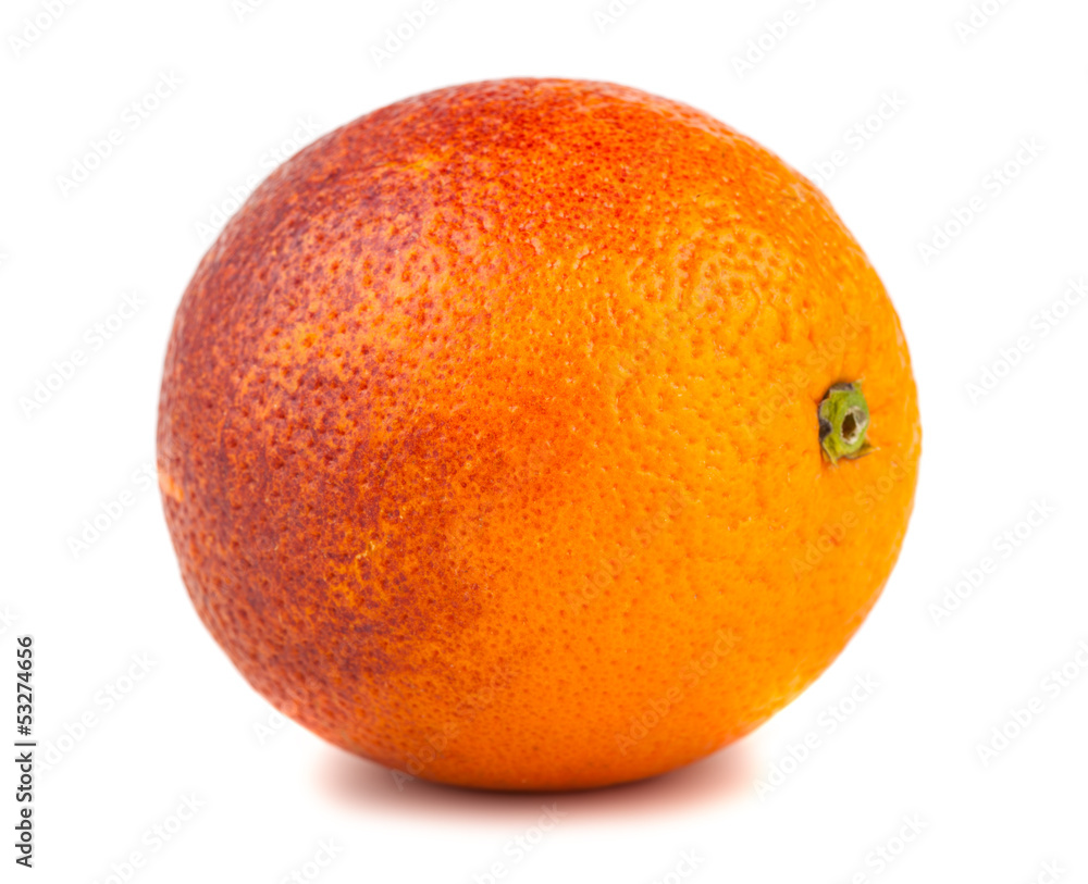 Single blood red orange fruit Single blood red orange fruit