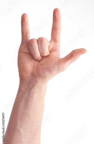 hand and arm of a young man gesturing