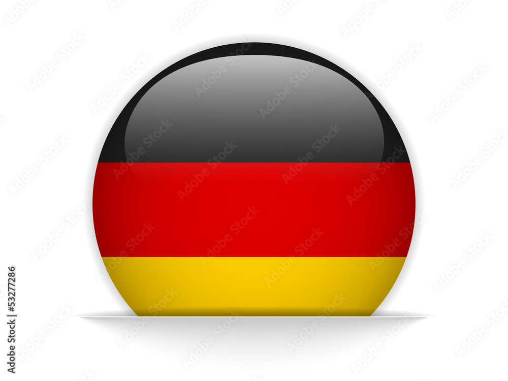 Germany Flag Glossy Button Germany Flag Glossy Button