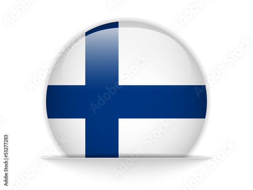 Finland Flag Glossy Button