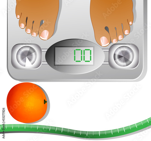 measure tape, orange and human scales