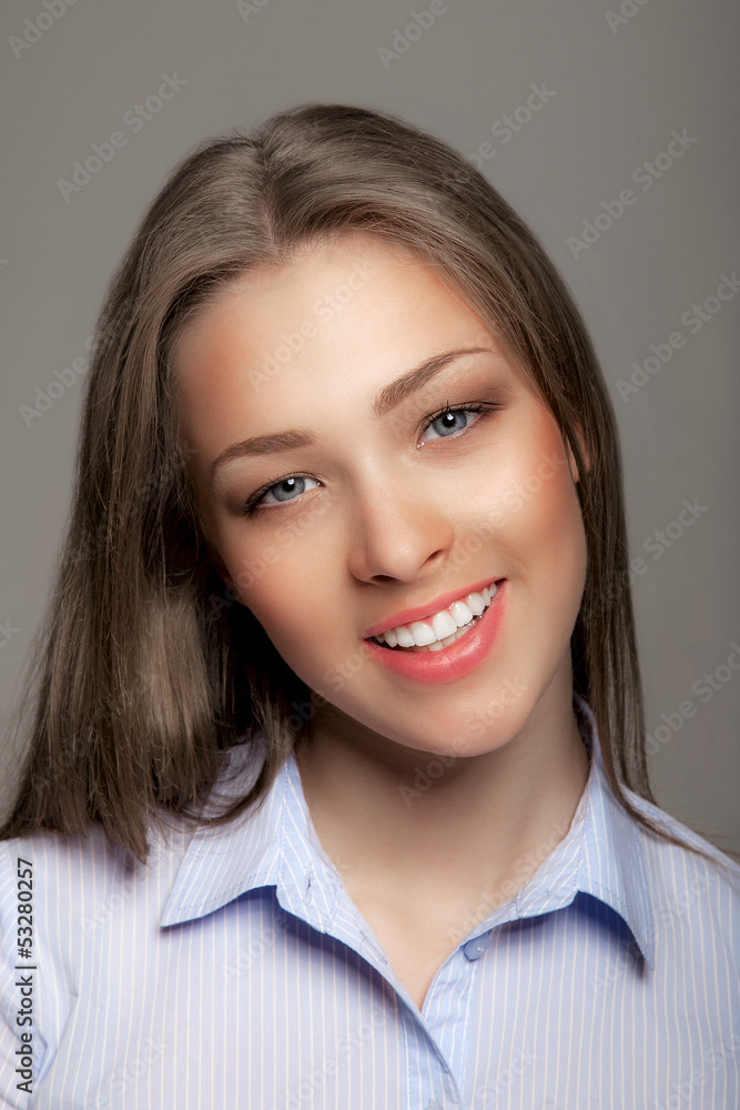 Portrait of a Young Smiling Girl Portrait of a Young Smiling Girl