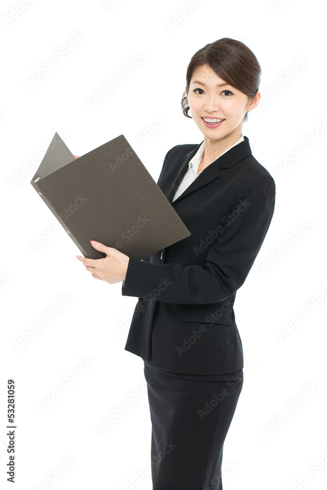 Beautiful asian business woman isolated on white background Beautiful asian business woman isolated on white background