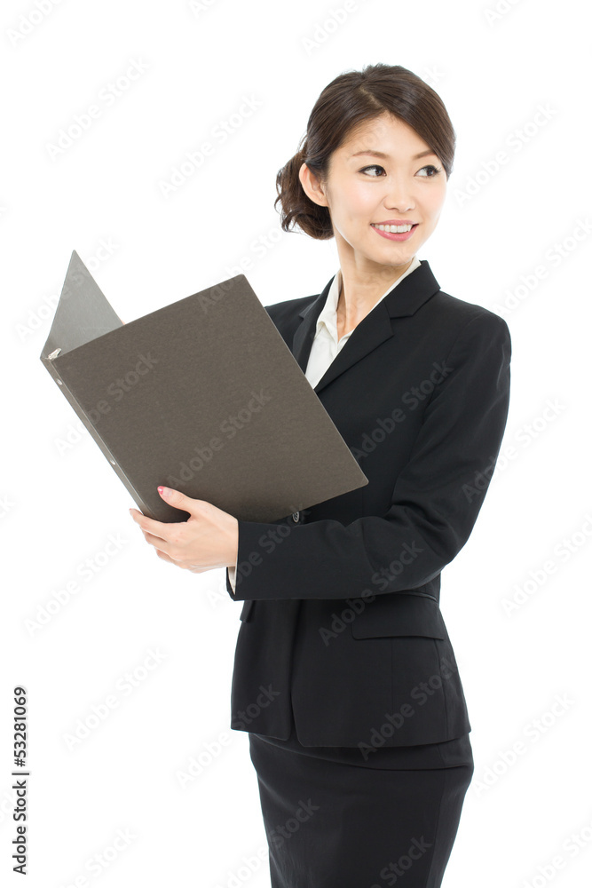 Beautiful asian business woman isolated on white background Beautiful asian business woman isolated on white background