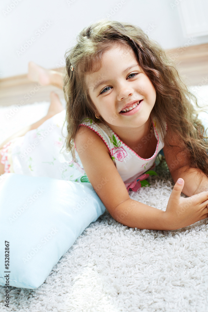 Lying on the floor Lying on the floor