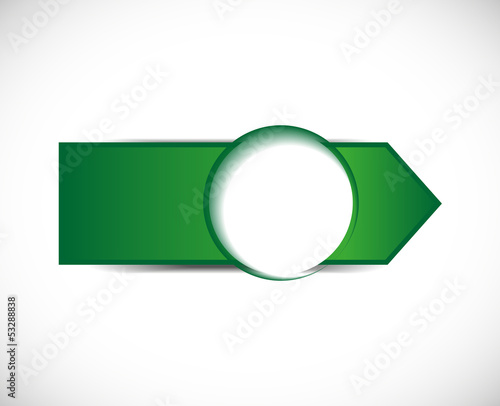 Web green button with arrow
