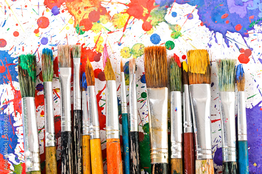Obraz premium Paints and brushes