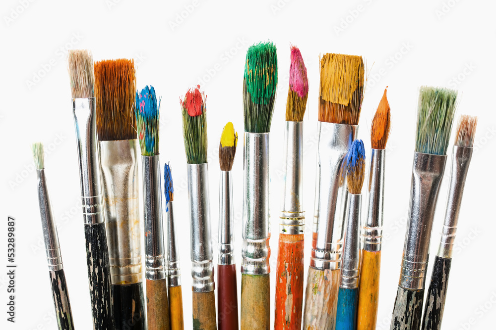 Fototapeta premium Paints and brushes